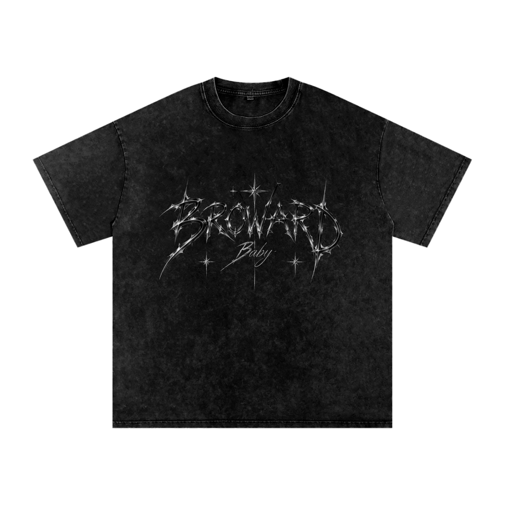 Snow Washed Oversized Cotton T-Shirt
